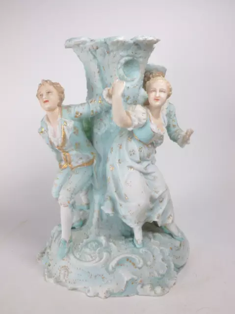 Antique German Porcelain Figural Candlestick A/F