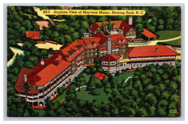 Airplane View Of Mayview Manor, Blowing Rock North Carolina NC Postcard