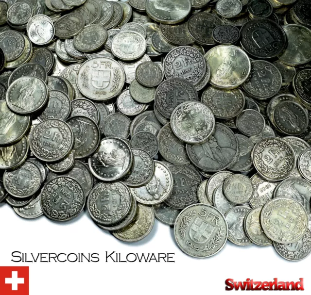 SILBERMÜNZEN Posten Schweiz Franken Anlegerposten 0.835 Silber Investment kg