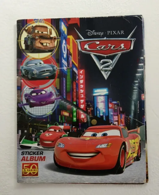 Rare Panini Disney Pixar Cars 2 100% Complete Sticker Collection Album Book 2011