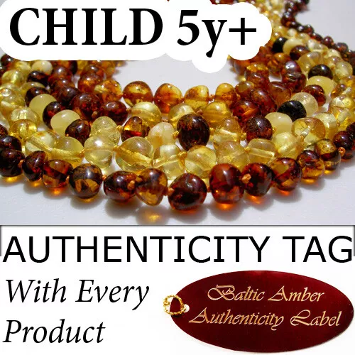 TEENAGER CHILD (5yrs+) BALTIC AMBER Necklaces (39cm)