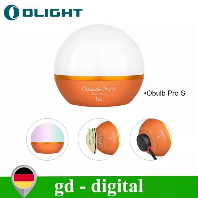 Olight Obulb Pro S Farbenfrohe und Dynamische Lichtkugel App-Steuerung OrangeNeu