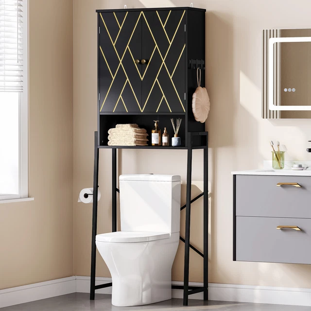 OVER THE TOILET Storage Bathroom Organizer with Adjustable