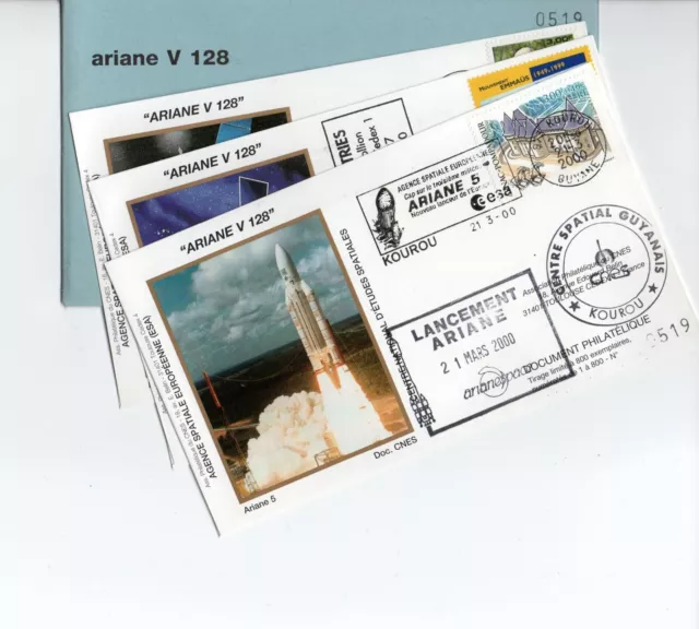 ARIANE V128 CNES KOUROU Space cover REQUEST YOUR MISSING CNES COVERS SETS