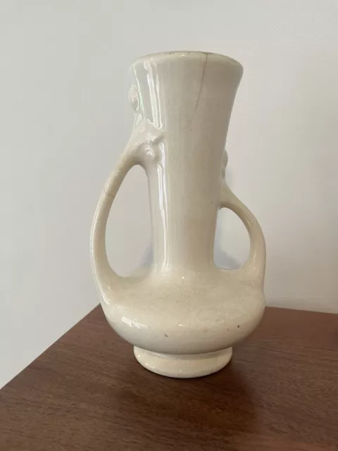 Vintage two handled pottery vase