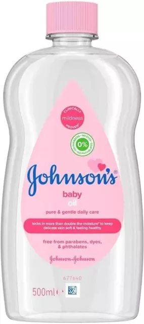 Johnson'S Baby Baby Oil, Pink, 500 Ml (Pack of 1)