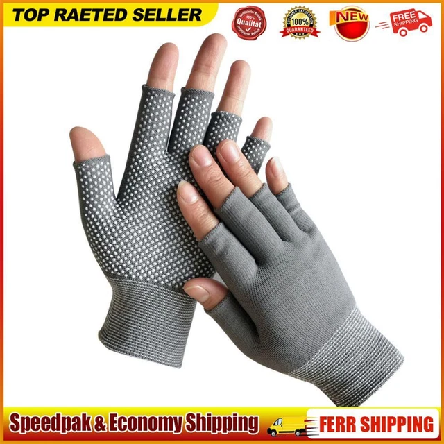Fingerless Outdoor Bicycle Anti-skid Half Finger Fishing Gloves (Grey)