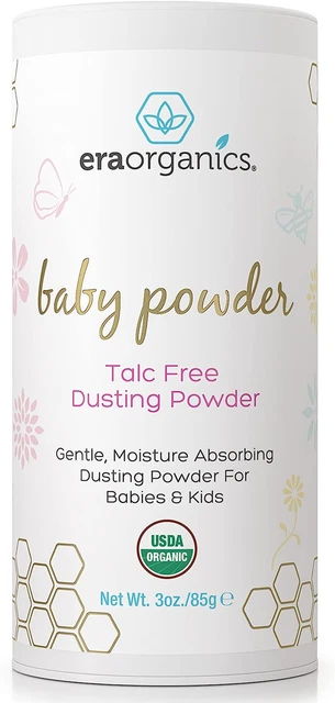 USDA Organic Baby Powder Talc-Free Dusting Powder - Soothing Organic Arrowroot,
