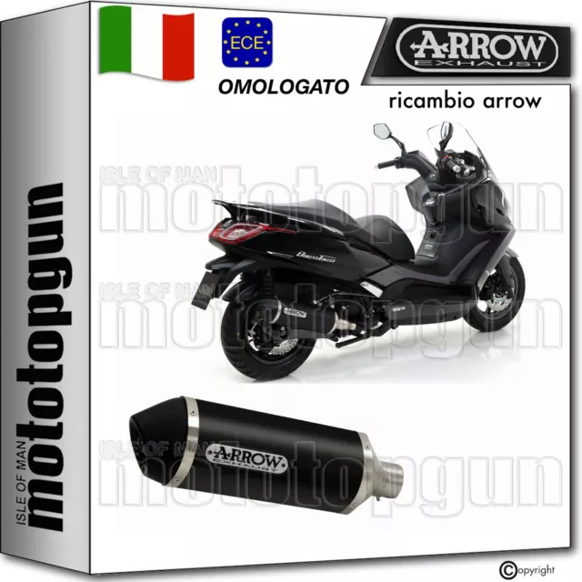 Arrow Scarico Omologato Urban Alluminio Nero Kymco Downtown 350 I 2019 19