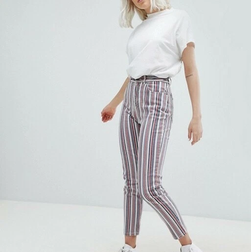 Pull and bear deals striped trousers