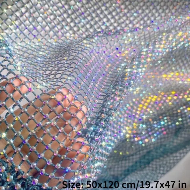 RHINESTONES CHAINMAIL ALUMINUM metal mesh Fabric Jewelry Making Crystal  2020 £34.52 - PicClick UK