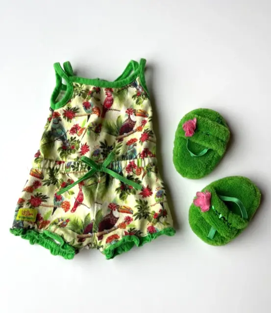 American Girl Lea Clark's Rainforest Dream Pajamas And Slippers Retired