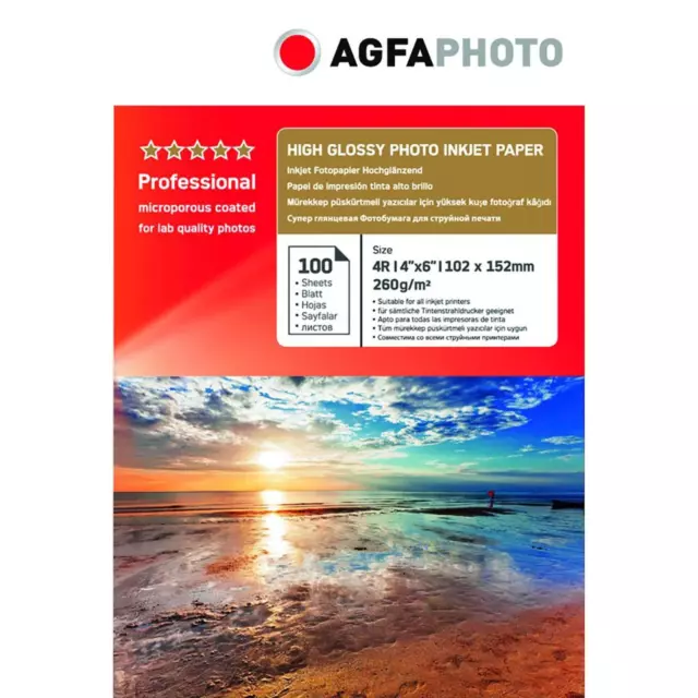 AgfaPhoto Professional Photo Paper 260 g 10x15 cm 100 Blatt Druckerpapier