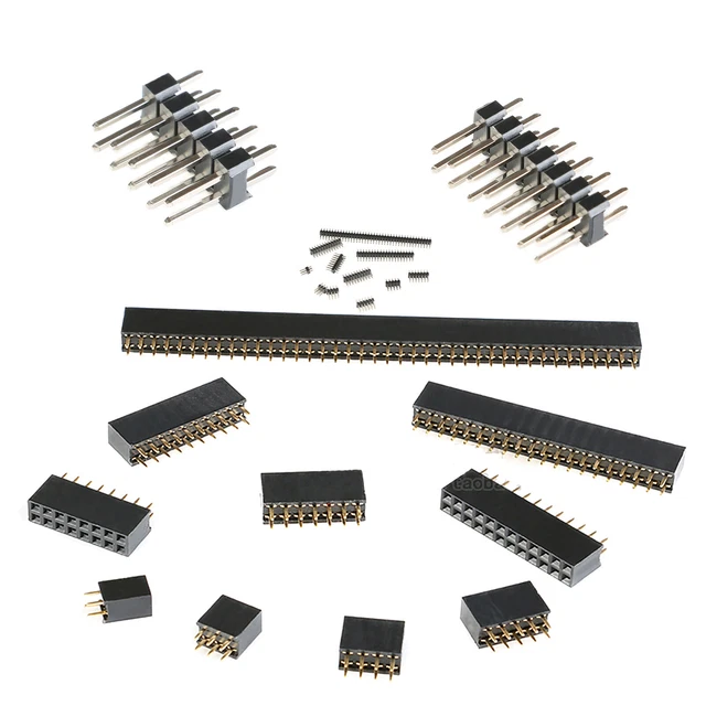 PIN PCB MALE Female Header Connector 2.54mm Pitch Double Row Arduino ...