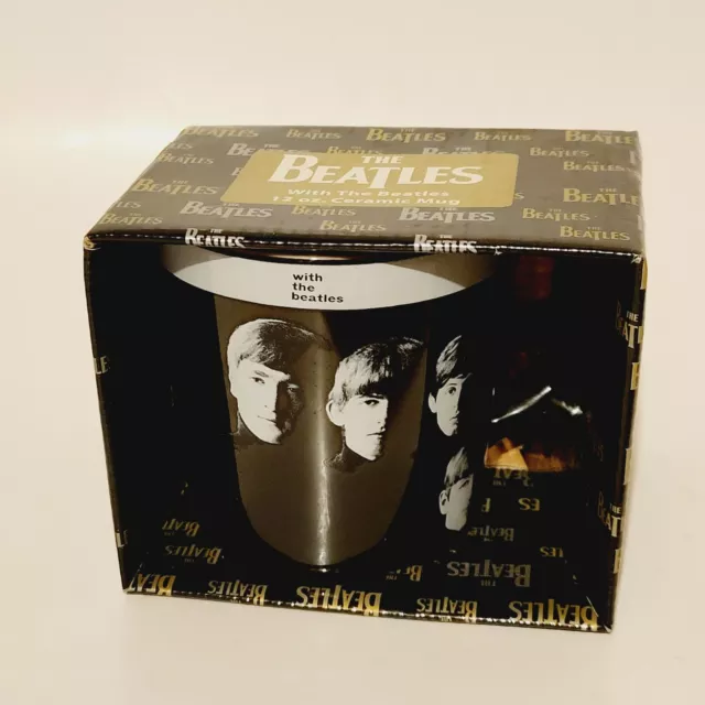 The Beatles “With the Beatles" Coffee Tea Mug Black White Ceramic 12 oz Vandor