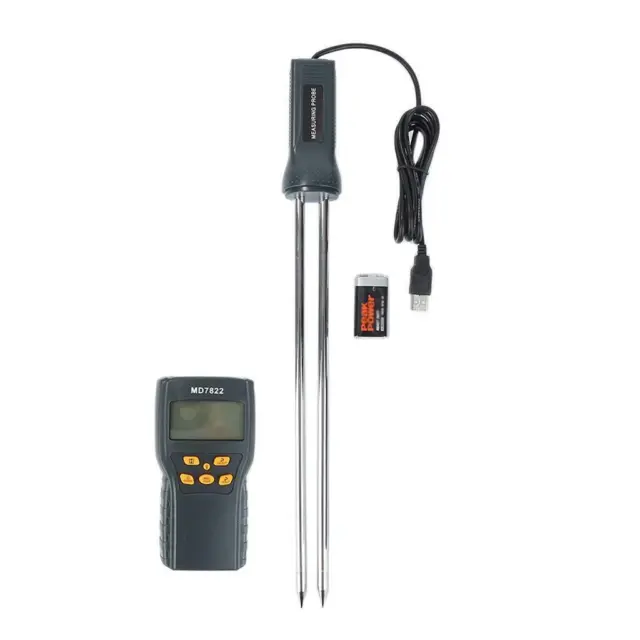 MD7822 Digital Grain Moisture Tester Temperature Measuring Meter LCD Hygrometer
