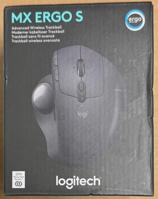 LOGITECH MX ERGO S Wireless Trackball Bluetooth Mouse, Graphite NEW ...