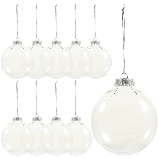 36 Stück Weihnachts-Kunststoffkugeln zum Aufhängen, Ornamente, Hängeanhänger,