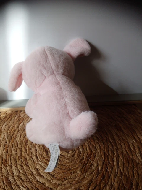 Peluche doudou chien rose blanc 20 cm Gipsy état neuf + cadeau 3