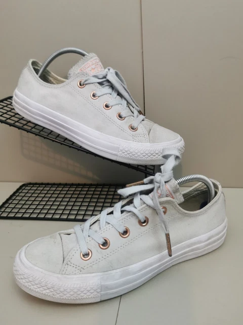 CONVERSE ALL STAR Oxford Low Top Pale Blue Suede Leather womens