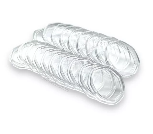 50p clear coin cases / capsules for 50 pence, U.K SELLER Next day Dispatch