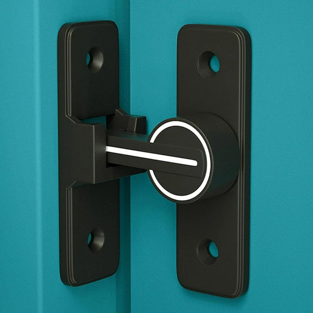 Sliding Barn Door Lock,90 180 Degree Door Hook Lock,Zinc Alloy Durable Hook Eye