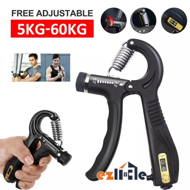 5-60KG Gripper Forearm Exerciser Hand Grip Strengthener Trainer Adjustable Power