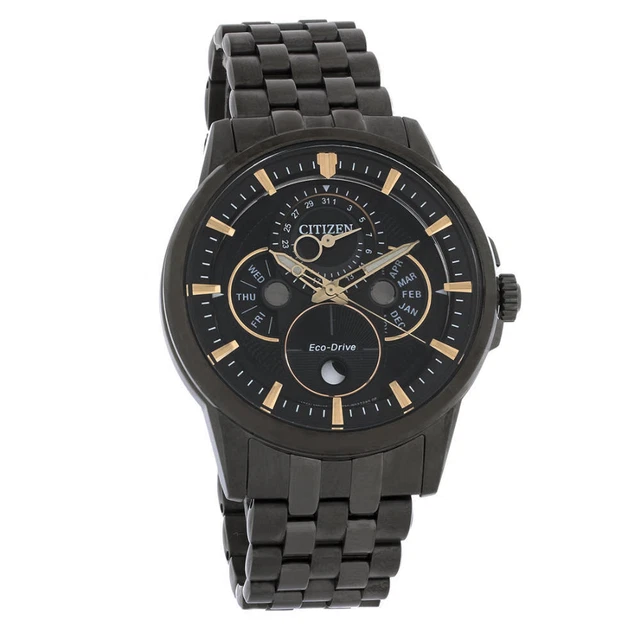 Citizen BU0057-54E Men's  Calendrier Moon Phase Multifunction Eco-Drive Watch
