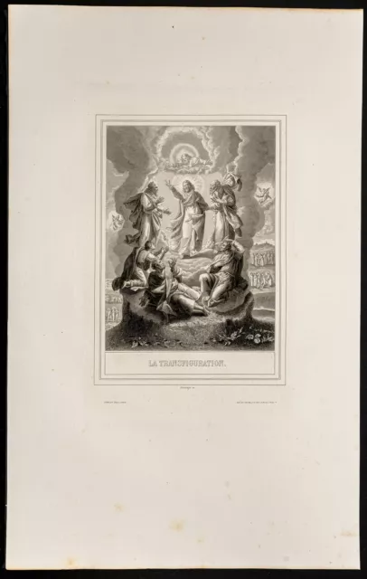 1853 - La transfiguration - Vie de Jésus Christ - Gravure