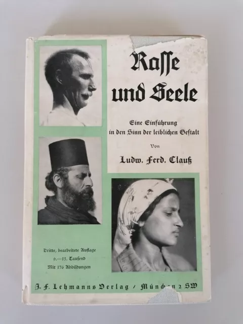 Rasse und Seele Ferdinand Clauß 1933 J.F. Lehmanns Verlag München