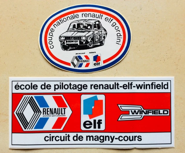 Lot De 10 Stickers Volant Renault Compétition - R8 Gordini Alpine - Neuf Sous Blister