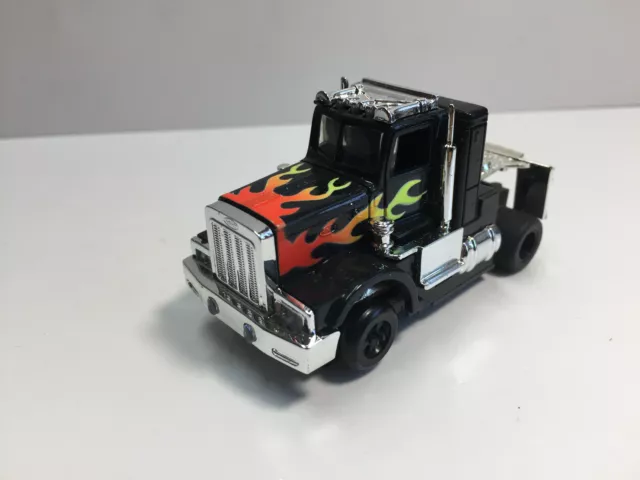 TYCO PETERBUILT Truck Cab Black with Flames ~ BRAND NEW ~ UNUSED ~ SUPER CLEAN