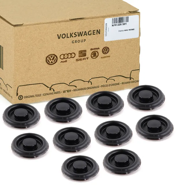 10X ORIGINAL VW AUDI SEAT STOPFEN ABDECKUNG TÜLLE BODENGRUPPE 30mm N10226501