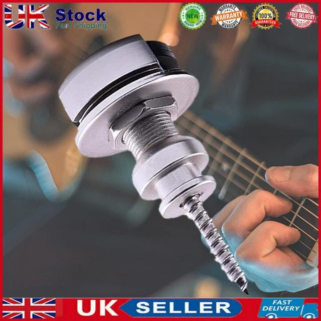 2 Pcs Guitar Strap Locks Set with Mounting Screws Guitar Strap Retainer System