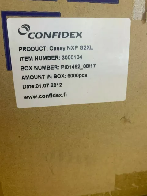 Rolls of 2000 labels Confidex Casey NXP UHF RFID Tag .Barcode Scanner 3