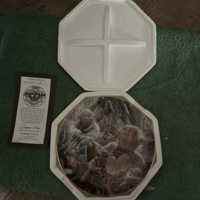 1998 Star Wars Heroes And Viilians Yoda Hamilton Collectors Plate