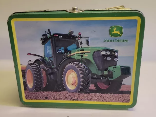 RETIRED John Deere Metal Small School Lunch Box Storage Toy box, Licensed Prod.