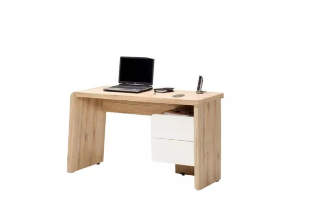 Jahnke Desk With 2 Drawers In Oak Effect And White 