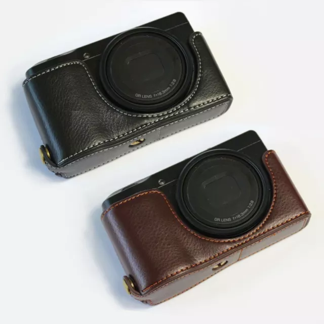 Genuine Real Leather Half Camera Case Grip for Ricoh GR III
