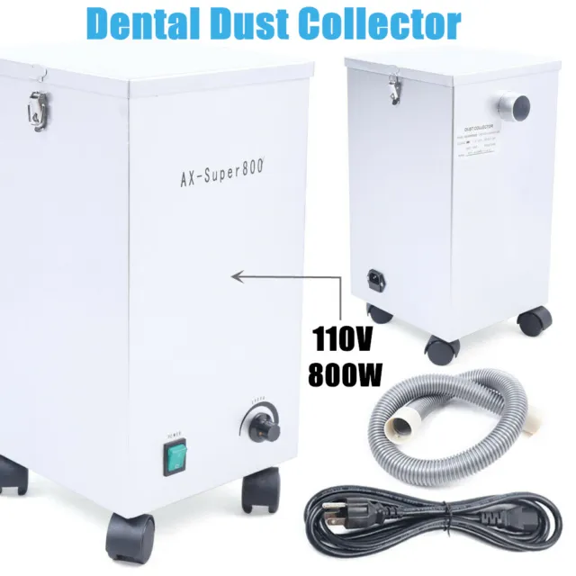 Dental Lab Dust Collector Vacuum Cleaner Dust Removal Machine Extractor 800W