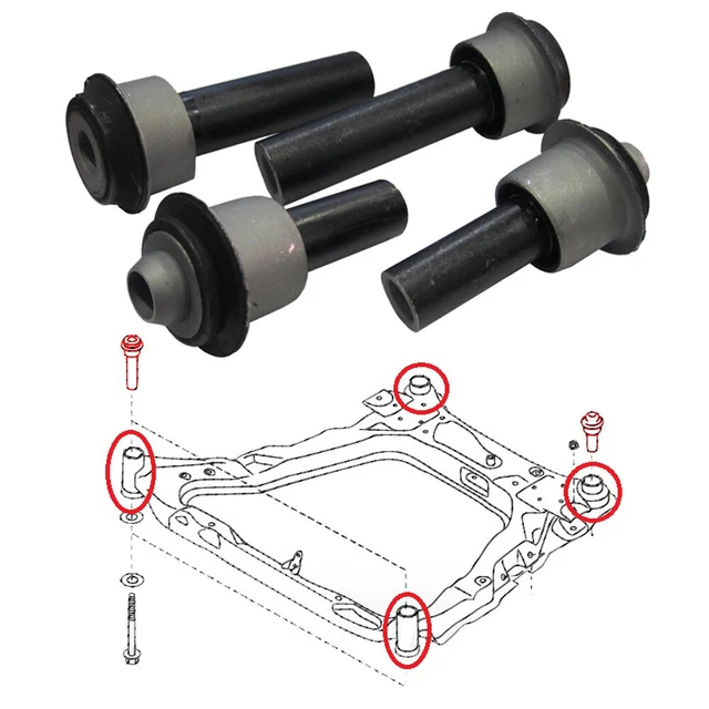 Lot De 4 Silentblocs Berceau Neufs Pour Renault Espace 3 & Laguna 1993-2001 - Marque NTY