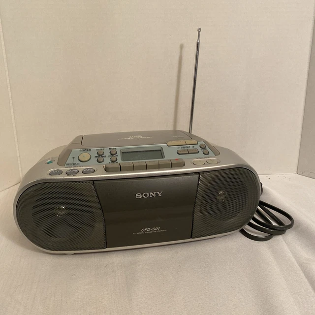 SONY CFDS01 BOOMBOX CDCasette PlayerRadio, With Cord, Tested Working