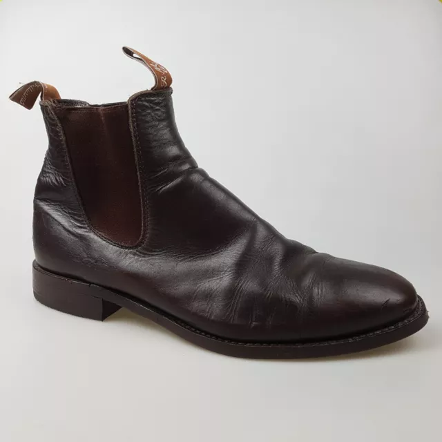 R.M. WILLIAMS CROCODILE Print Boots Leather Sole Mens 8.5 F Narrow