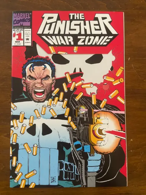 PUNISHER WAR ZONE #1 (Marvel, 1992) VF/+ John Romita Jr