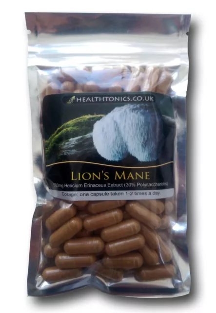 Lions Mane Mushroom Extract (10:1 equivalent to 4,000mg ), Vegetarian Capsules