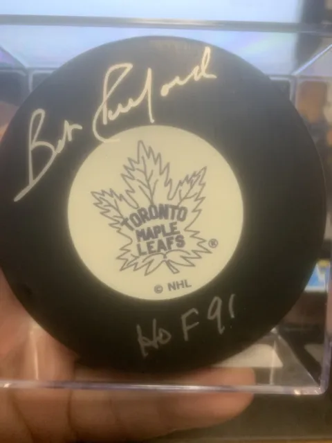 Bob Pulford Toronto Maple Leafs Signed Puck COA