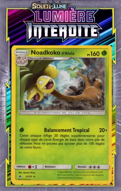 Noadkoko D'Alola Holo Promo -SL06:Forbidden Light-2/131-Pokemon Card New FR