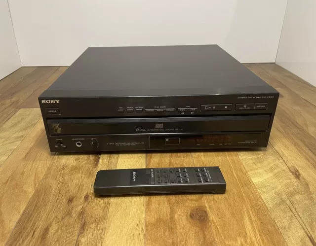 Sony CD Compact Disc Player CDP C305M, 5 Capacity With Original Remote - VGC