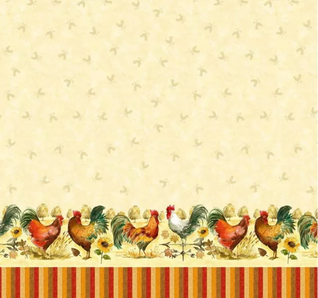 County Fair Farmhouse Double Border Cream 100% Cotton Michael Miller Half Yard