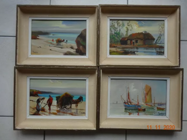 4 Petits Tableaux Bretagne Vendee Signes Youenn